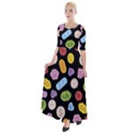 Ecstasy pills pattern Half Sleeves Maxi Dress