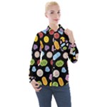 Ecstasy pills pattern Women s Long Sleeve Pocket Shirt