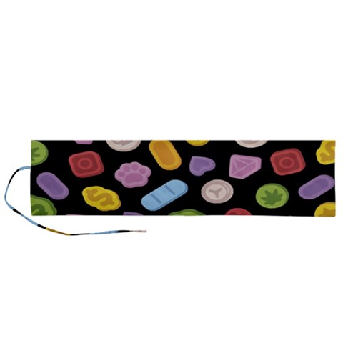 Ecstasy pills pattern Roll Up Canvas Pencil Holder (L) from ArtsNow.com