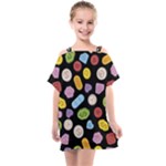 Ecstasy pills pattern Kids  One Piece Chiffon Dress