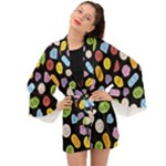 Ecstasy pills pattern Long Sleeve Kimono