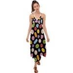 Ecstasy pills pattern Halter Tie Back Dress 