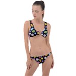 Ecstasy pills pattern Ring Detail Crop Bikini Set