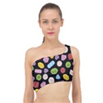 Ecstasy pills pattern Spliced Up Bikini Top 