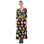 Ecstasy pills pattern Button Up Maxi Dress