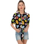 Ecstasy pills pattern Tie Front Shirt 