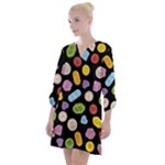 Ecstasy pills pattern Open Neck Shift Dress