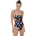 Ecstasy pills pattern Tie Strap One Piece Swimsuit