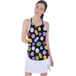 Ecstasy pills pattern Racer Back Mesh Tank Top