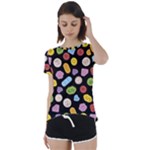 Ecstasy pills pattern Short Sleeve Open Back T-Shirt