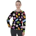 Ecstasy pills pattern Women s Pique Long Sleeve T-Shirt