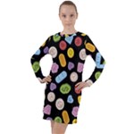 Ecstasy pills pattern Long Sleeve Hoodie Dress