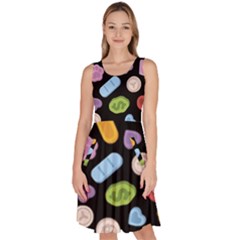 Knee Length Skater Dress With Pockets 