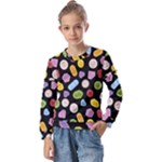 Ecstasy pills pattern Kids  Long Sleeve T-Shirt with Frill 