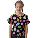 Ecstasy pills pattern Kids  Cut Out Flutter Sleeves