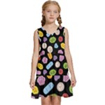 Ecstasy pills pattern Kids  Sleeveless Tiered Mini Dress