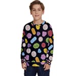 Ecstasy pills pattern Kids  Crewneck Sweatshirt