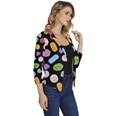 Women s Casual 3/4 Sleeve Spring Jacket 