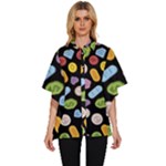 Ecstasy pills pattern Women s Batwing Button Up Shirt