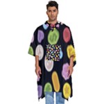 Ecstasy pills pattern Men s Hooded Rain Ponchos