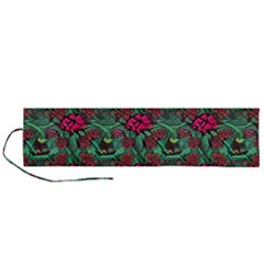 Retro 1880s Flowers Pattern 3 Roll Up Canvas Pencil Holder (L) from ArtsNow.com