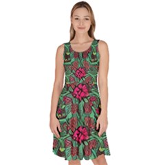 Knee Length Skater Dress With Pockets 