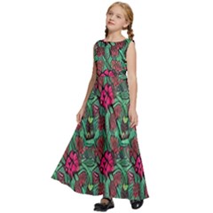 Kids  Satin Sleeveless Maxi Dress 