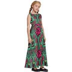 Kids  Satin Sleeveless Maxi Dress 