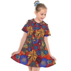 Kids  Short Sleeve Shirt Dress 