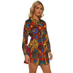 Womens Long Sleeve Shirt Dress 