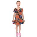 Kids  Short Sleeve Velvet Dress 