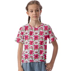 Kids  Cuff Sleeve Scrunch Bottom T-Shirt 