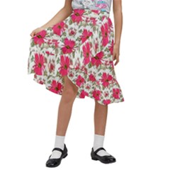 Kids  Ruffle Flared Wrap Midi Skirt 