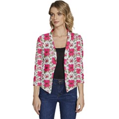 Women s Casual 3/4 Sleeve Spring Jacket 