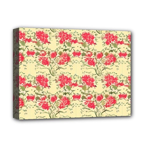 Retro 1880s Flowers Pattern 18 Deluxe Canvas 16  x 12  (Stretched)  from ArtsNow.com