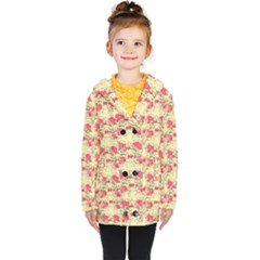 Kids  Double Breasted Button Coat 