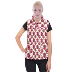 Retro 1880s Flowers Pattern 21 Women s Button Up Vest from ArtsNow.com