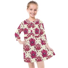 Kids  Quarter Sleeve Shirt Dress 