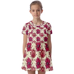 Kids  Short Sleeve Pinafore Style Dress 