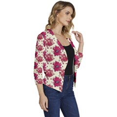 Women s Casual 3/4 Sleeve Spring Jacket 