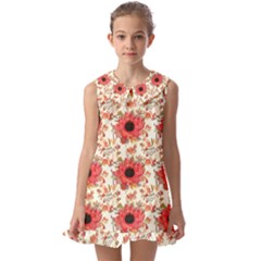 Kids  Pilgrim Collar Ruffle Hem Dress 