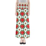 Retro 1880s Flowers Pattern 13 Full Length Maxi Skirt