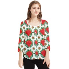 Chiffon Quarter Sleeve Blouse 