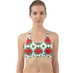 Retro 1880s Flowers Pattern 13 Back Web Sports Bra