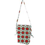 Retro 1880s Flowers Pattern 13 Folding Shoulder Bag