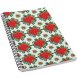 Retro 1880s Flowers Pattern 13 5.5  x 8.5  Notebook