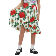 Kids  Ruffle Flared Wrap Midi Skirt 