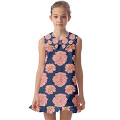 Kids  Pilgrim Collar Ruffle Hem Dress 