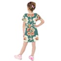 Kids  Short Sleeve Velvet Dress 