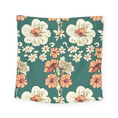 Retro 1880s Flowers Pattern 20 Square Tapestry (Small) from ArtsNow.com